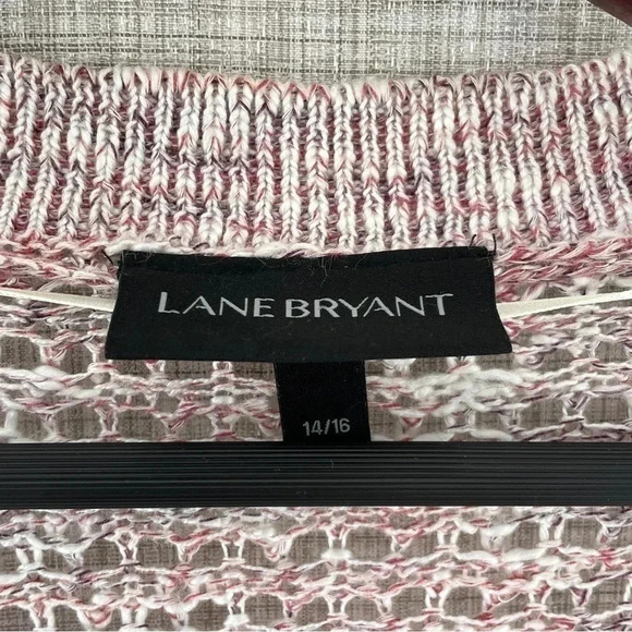 Lane Bryant Size 14/16 Long sleeve Loose Knit Cardigan Open Front 9346 - Picture 7 of 9